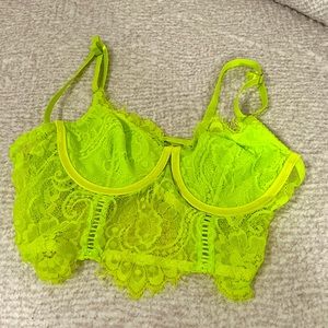 Women’s Neon Yellow Bralette Size Small